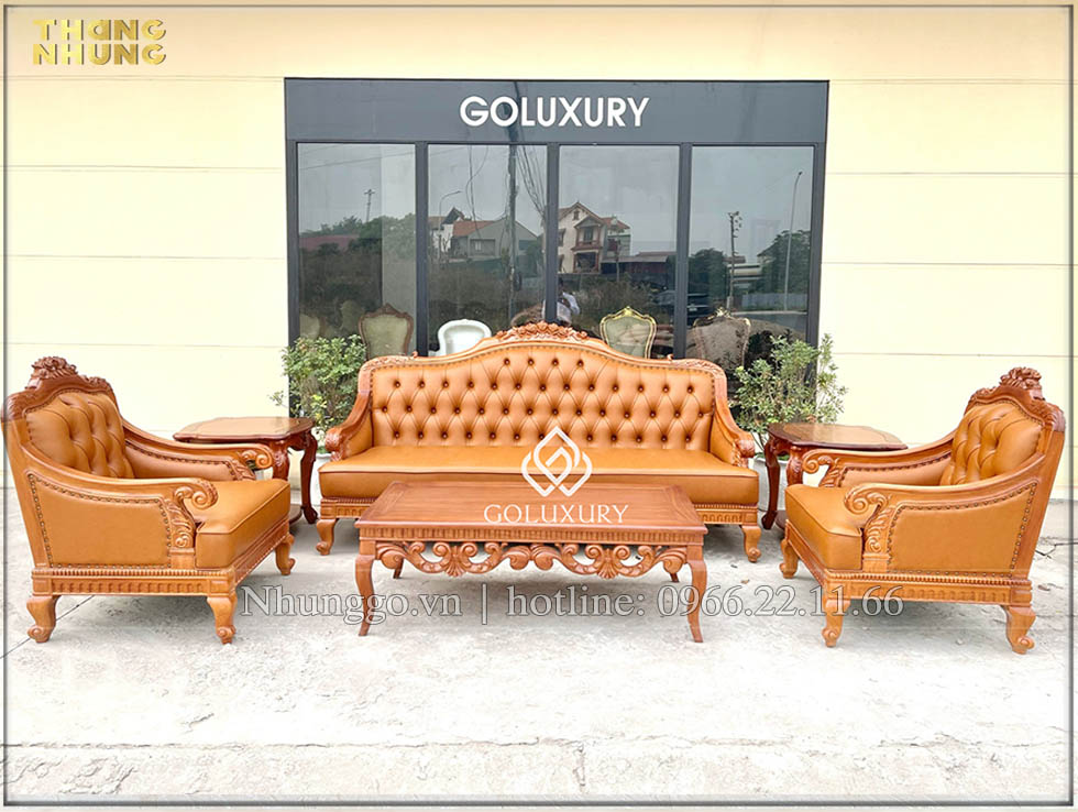 Sofa tân cổ điển gỗ tự nhiên phòng khách với sự pha trộn hoàn hảo giữa vẻ đẹp tráng lệ của nội thất cổ điển và sự phóng khoáng của nội thất hiện đại