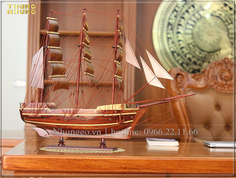 Mô hình thuyền buồm Kaiwo Maru Nhật Bản -được làm thủ công 100% bởi câc nghệ nhân làng nghề