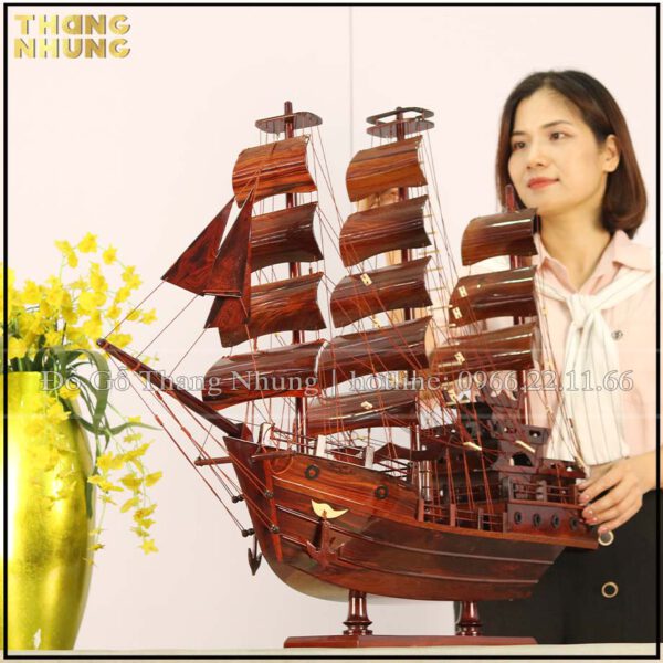 Thuyền đánh cá Thái Lan gỗ - TC100 được làm bằng gỗ Cẩm quý hiếm