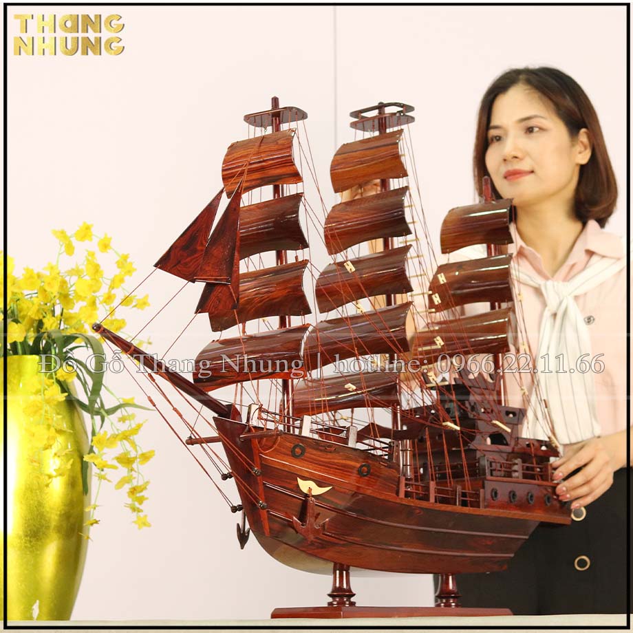 Thuyền đánh cá Thái Lan gỗ - TC100 được làm bằng gỗ Cẩm quý hiếm