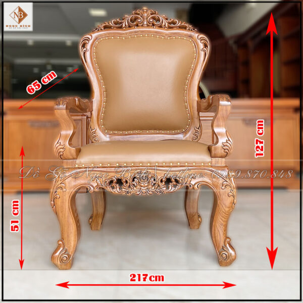 Ghế Louis gỗ tự nhiên nét đẹp của hoàng gia