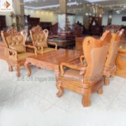 Bộ bàn ghế uống trà 5 món gỗ tự nhiên