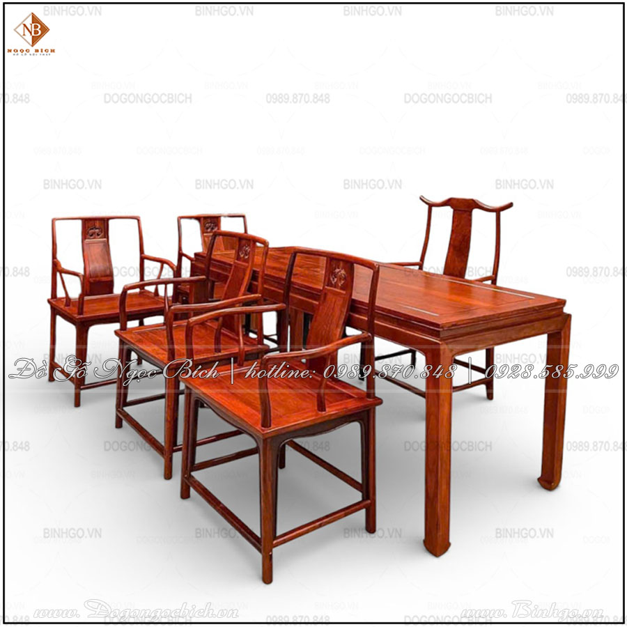 Bàn Ghế Trà Gỗ Hương Đẹp Cho Phòng Khách
