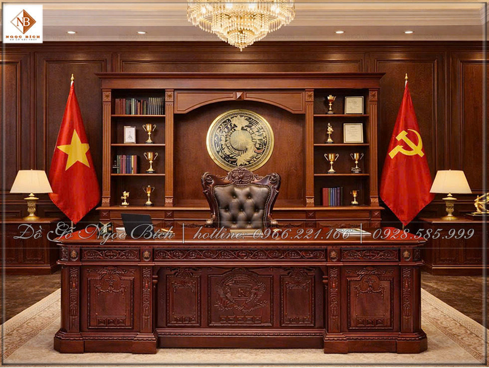 Mẫu bàn làm việc đẳng cấp cho lãnh đạo