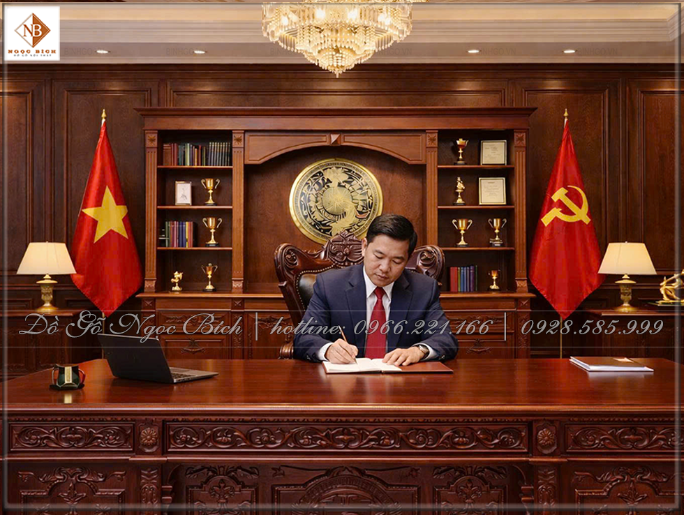 Mẫu bàn làm việc đẳng cấp cho lãnh đạo cấp tỉnh