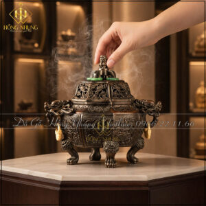 Lư xông trầm bằng gỗ