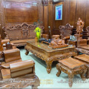 Bộ 10 món Louis hoàng gia gỗ Hương Nam Phi sang trọng cho phòng khách