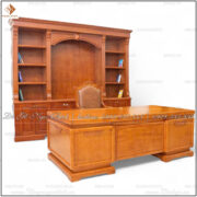 Bộ bàn Giám Đốc dài 255cm kết hợp với Ghế làm việc và tủ tài liệu không chỉ phục vụ công việc hiện tại mà còn hướng đến giá trị lâu dài