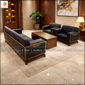 Bộ sofa giúp không gian trở nên trang trọng hơn, tạo ấn tượng tốt với đối tác, khách hàng và nhân viên khi đến làm việc.