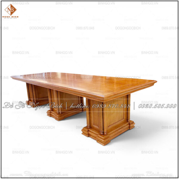 Bàn họp cho doanh nghiệp dài 3m2 gỗ gõ đỏ