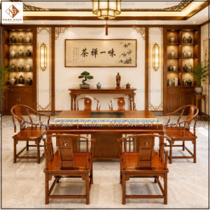 Giữa nhịp sống hiện đại đầy hối hả, việc sở hữu một bộ bàn trà gỗ hương nhập khẩu không đơn thuần là lựa chọn nội thất mà còn là cách gìn giữ nét đẹp văn hóa thưởng trà phương Đông.