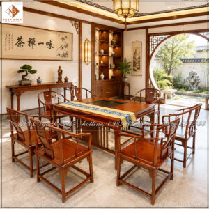 Bộ Bàn Trà Gỗ Hương Nhập Khẩu – Nét Đẹp Của Văn Hóa Thưởng Trà Phương Đông