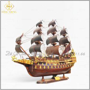 Thuyền Mẫu Le Sollell Royal 1669 Dài 80cm Gỗ Cẩm – Điểm Nhấn Sang Trọng Cho Không Gian Đẳng Cấp